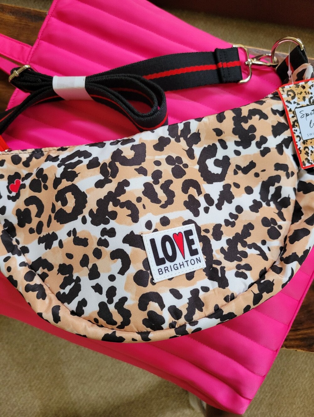 Brighton Spotted Love Swing Bag ~ NWT ~ Leopard Print ~ Adjustable Strap ~ Cute!